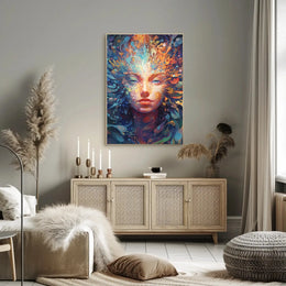 Psychedelic Abstract Art Portrait for Artistic Poster PosterGoat