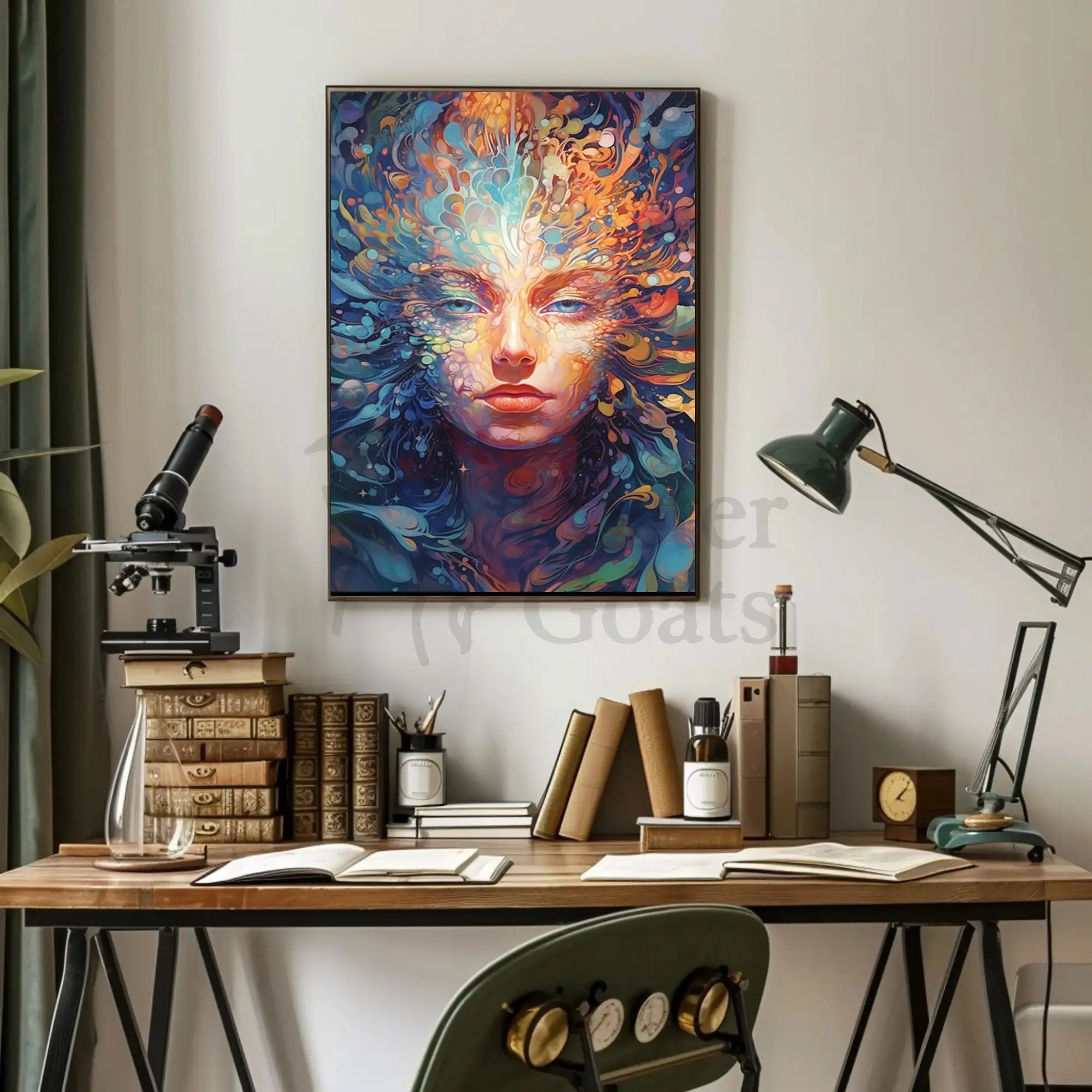 Psychedelic Abstract Art Portrait for Artistic Poster PosterGoat