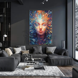 Psychedelic Abstract Art Portrait for Artistic Poster PosterGoat