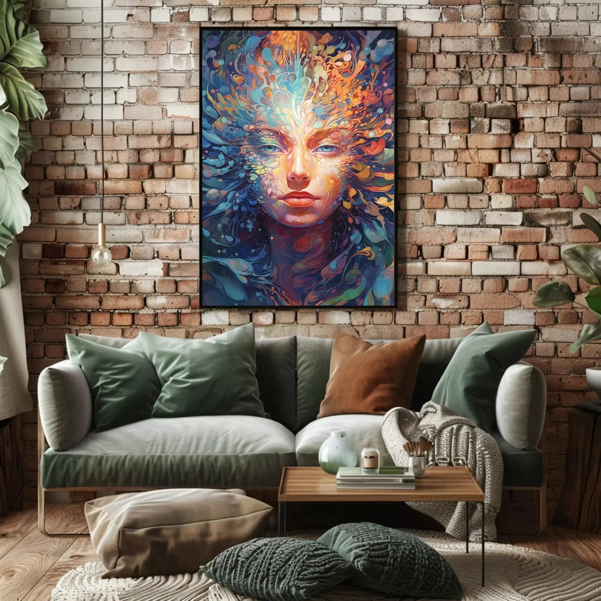 Psychedelic Abstract Art Portrait for Artistic Poster PosterGoat