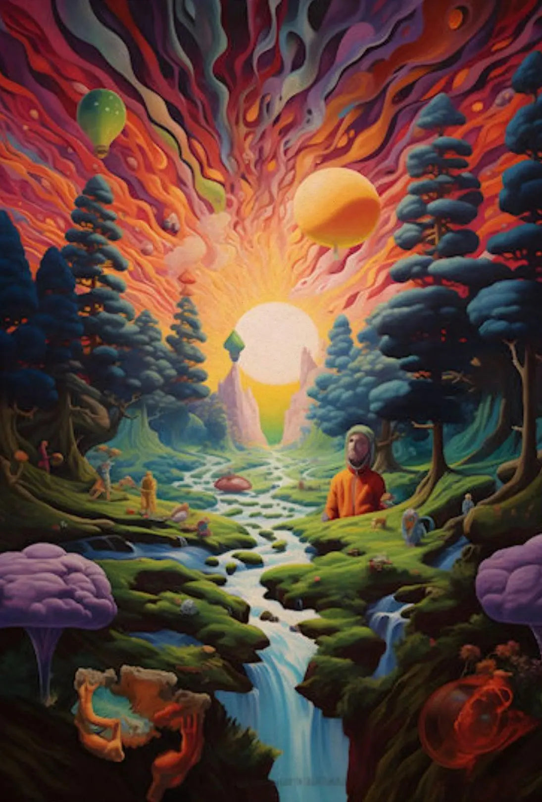 Psychedelic Dreamscape Art for Explorative Journey Poster PosterGoat