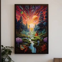 Psychedelic Dreamscape Art for Explorative Journey Poster PosterGoat
