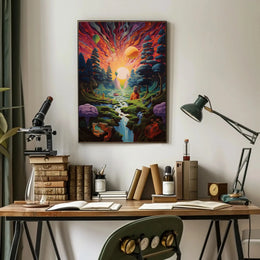 Psychedelic Dreamscape Art for Explorative Journey Poster PosterGoat