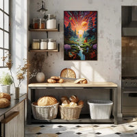 Psychedelic Dreamscape Art for Explorative Journey Poster PosterGoat