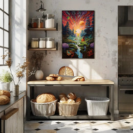 Psychedelic Dreamscape Art for Explorative Journey Poster PosterGoat