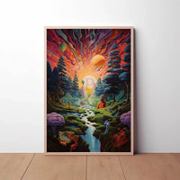 Psychedelic Dreamscape Art for Explorative Journey Poster PosterGoat