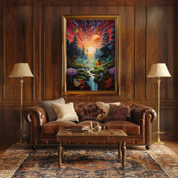 Psychedelic Dreamscape Art for Explorative Journey Poster PosterGoat