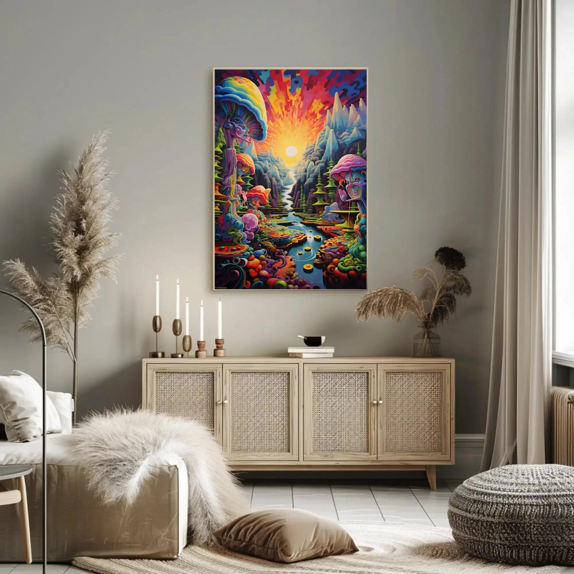 Psychedelic Dreamscape Fantasy Art Poster PosterGoat