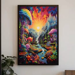 Psychedelic Dreamscape Fantasy Art Poster PosterGoat