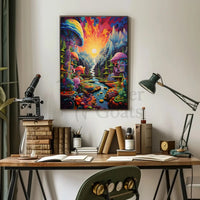 Psychedelic Dreamscape Fantasy Art Poster PosterGoat