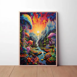 Psychedelic Dreamscape Fantasy Art Poster PosterGoat