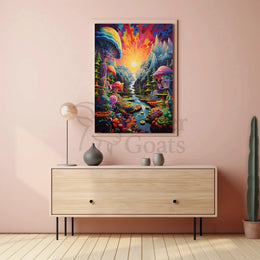 Psychedelic Dreamscape Fantasy Art Poster PosterGoat