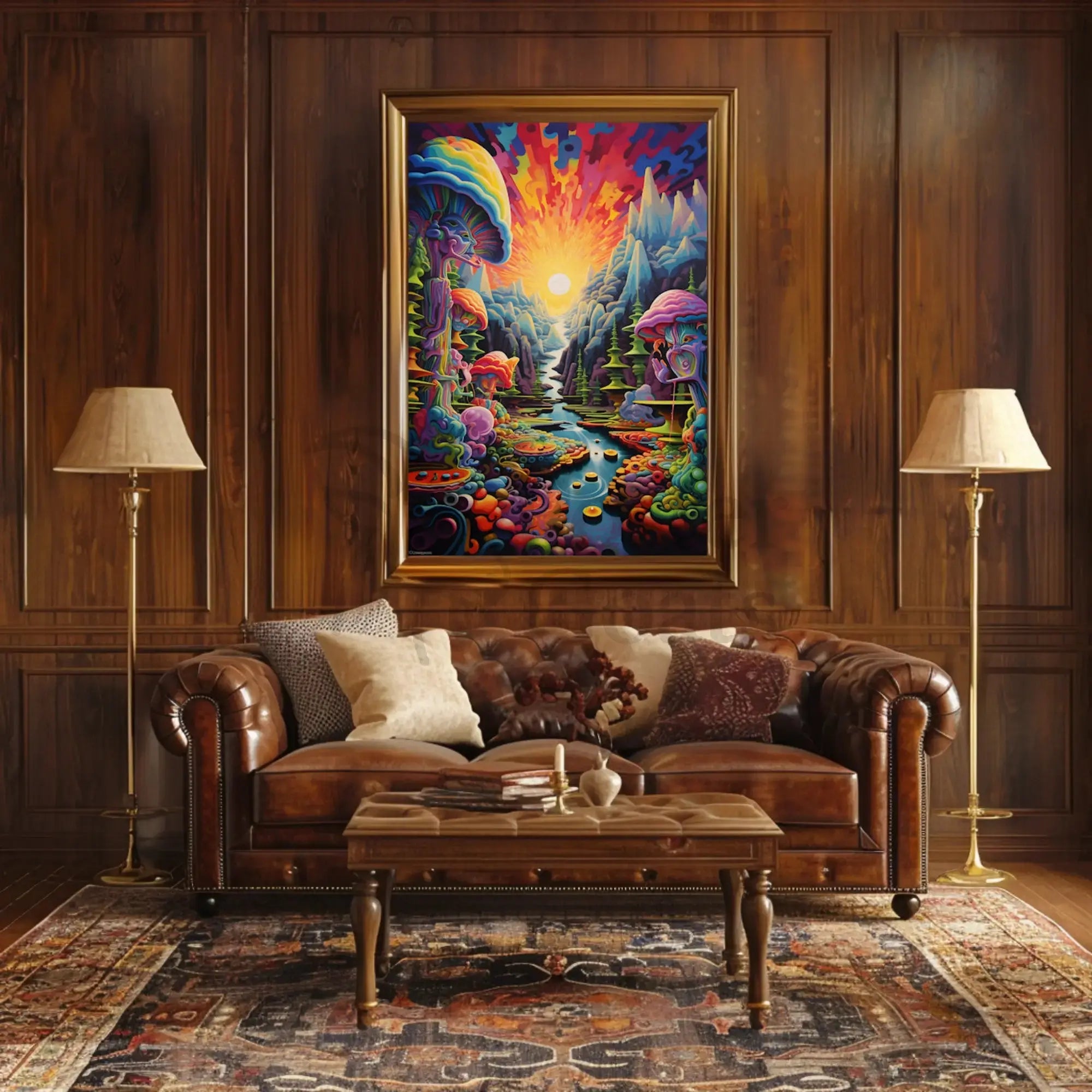 Psychedelic Dreamscape Fantasy Art Poster PosterGoat