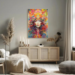 Psychedelic Surreal Woman Art for Artistic Poster PosterGoat