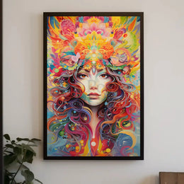 Psychedelic Surreal Woman Art for Artistic Poster PosterGoat