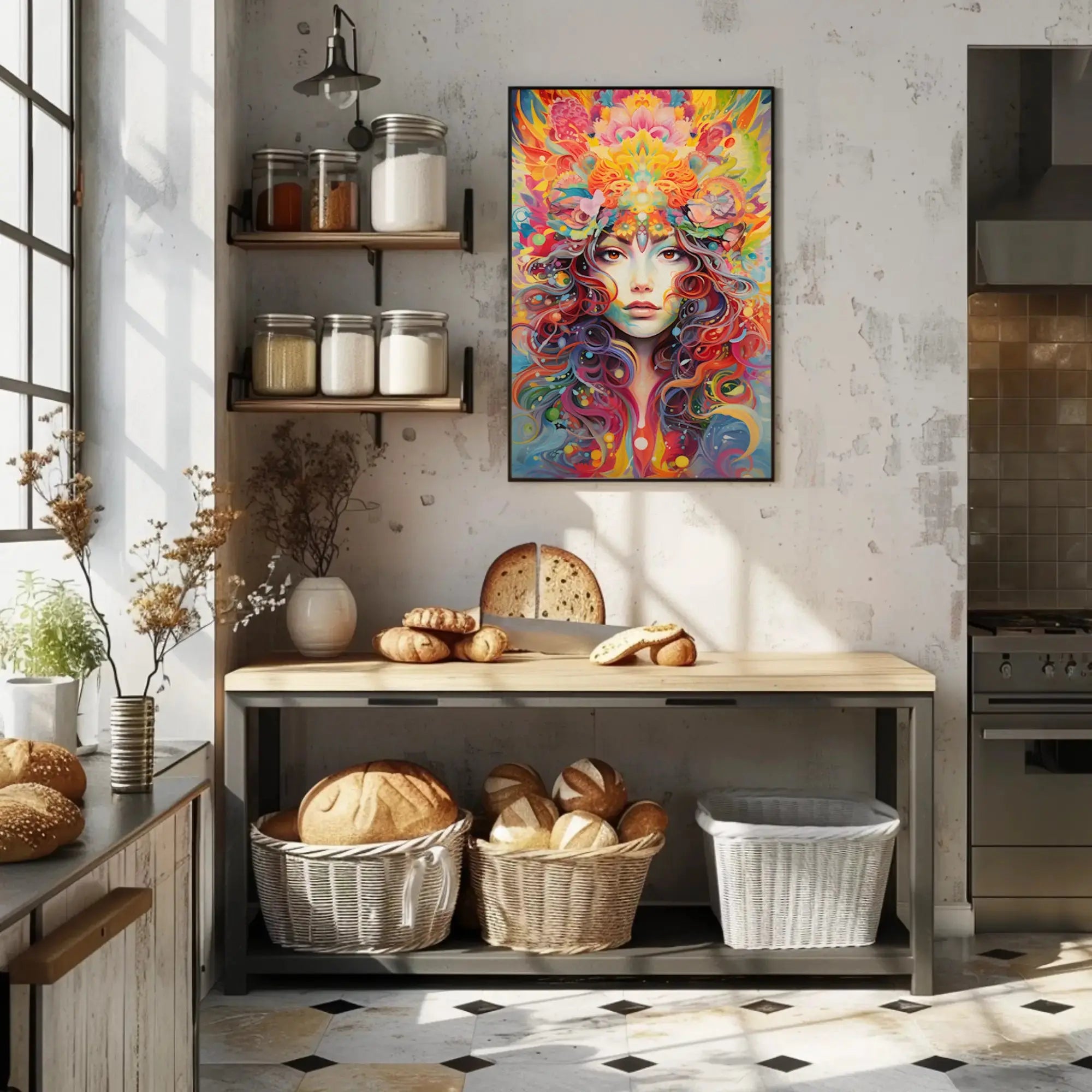 Psychedelic Surreal Woman Art for Artistic Poster PosterGoat