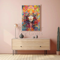 Psychedelic Surreal Woman Art for Artistic Poster PosterGoat
