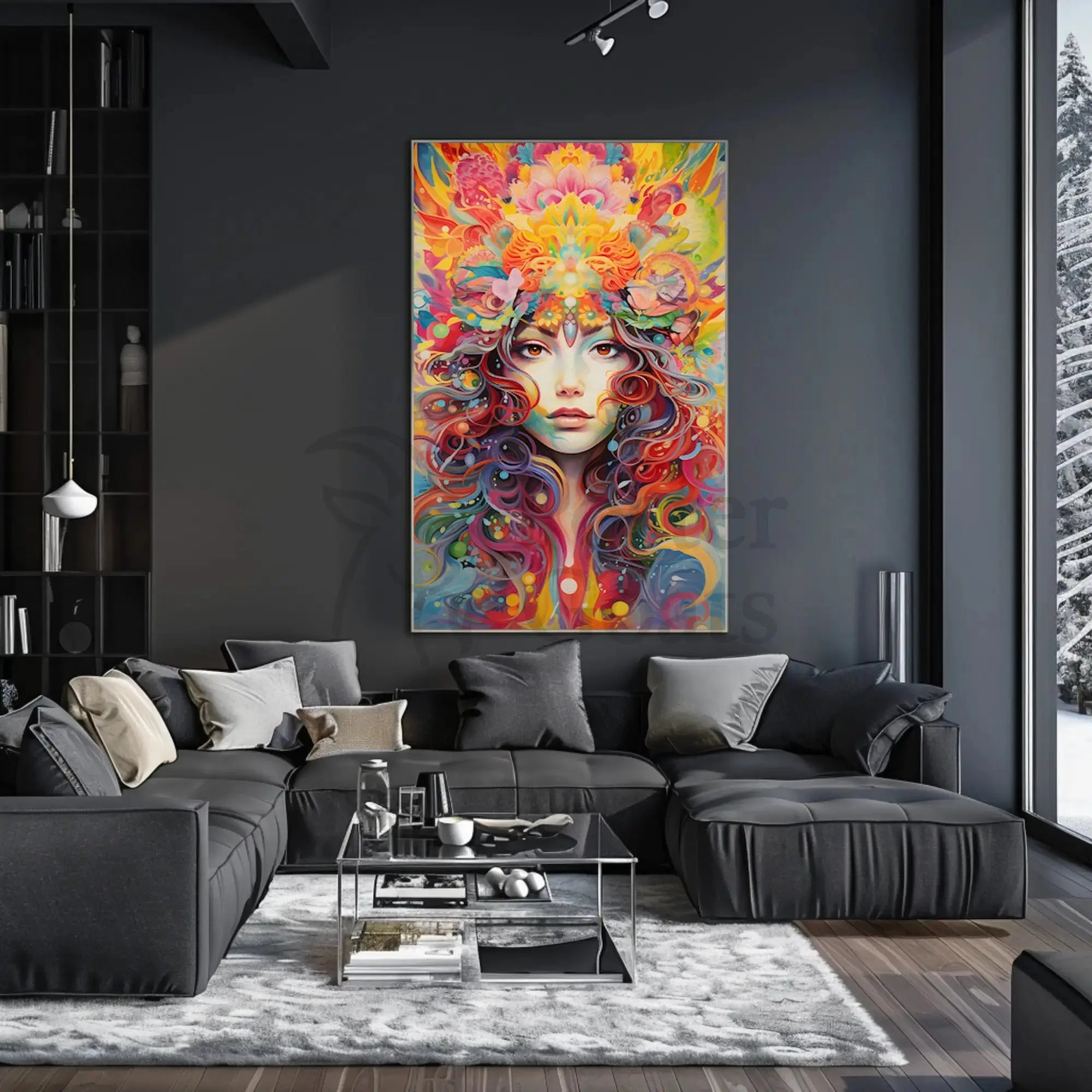 Psychedelic Surreal Woman Art for Artistic Poster PosterGoat