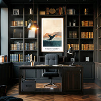 Puerto Madryn Whale Coastal Travel Poster PosterGoat