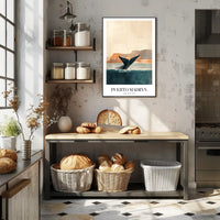 Puerto Madryn Whale Coastal Travel Poster PosterGoat