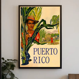 Puerto Rico Agricultural Heritage Vintage Cultural or Heritage Poster PosterGoat