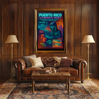 Puerto Rico Cybernetic Mosaic Poster Art Print PosterGoat