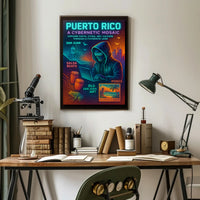 Puerto Rico Cybernetic Mosaic Poster Art Print PosterGoat