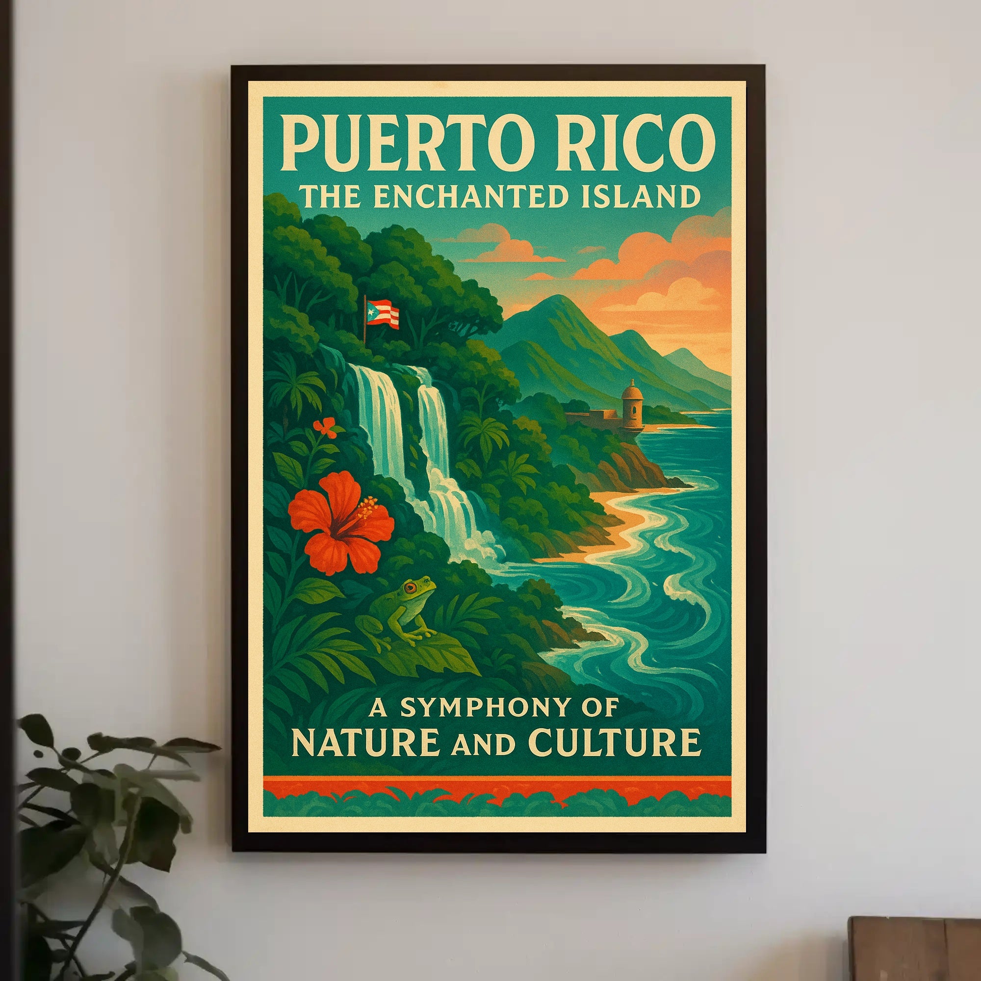Puerto Rico Enchanted Island Print Wall Art PosterGoat