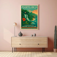 Puerto Rico Enchanted Island Print Wall Art PosterGoat