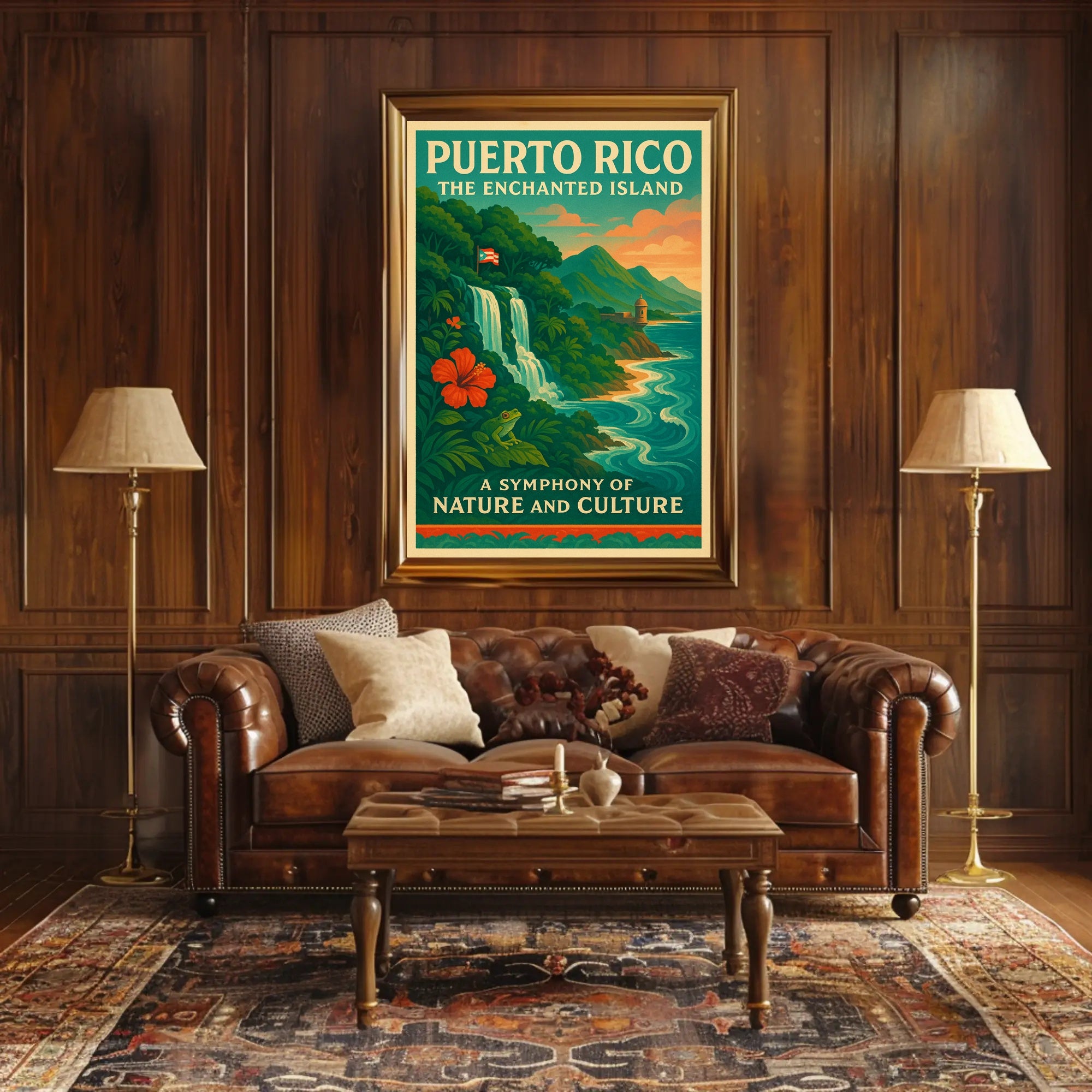 Puerto Rico Enchanted Island Print Wall Art PosterGoat
