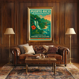 Puerto Rico Enchanted Island Print Wall Art PosterGoat