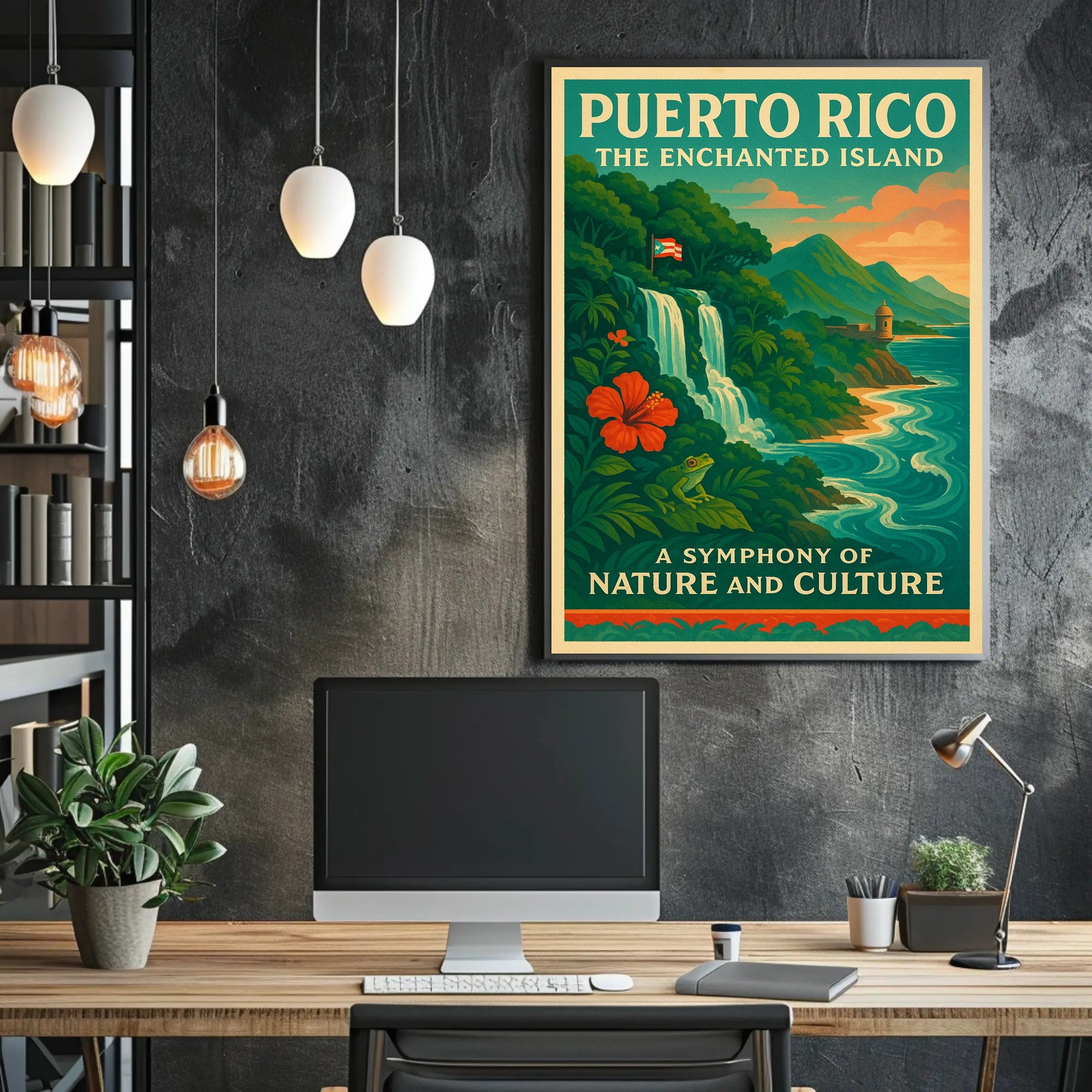 Puerto Rico Enchanted Island Print Wall Art PosterGoat