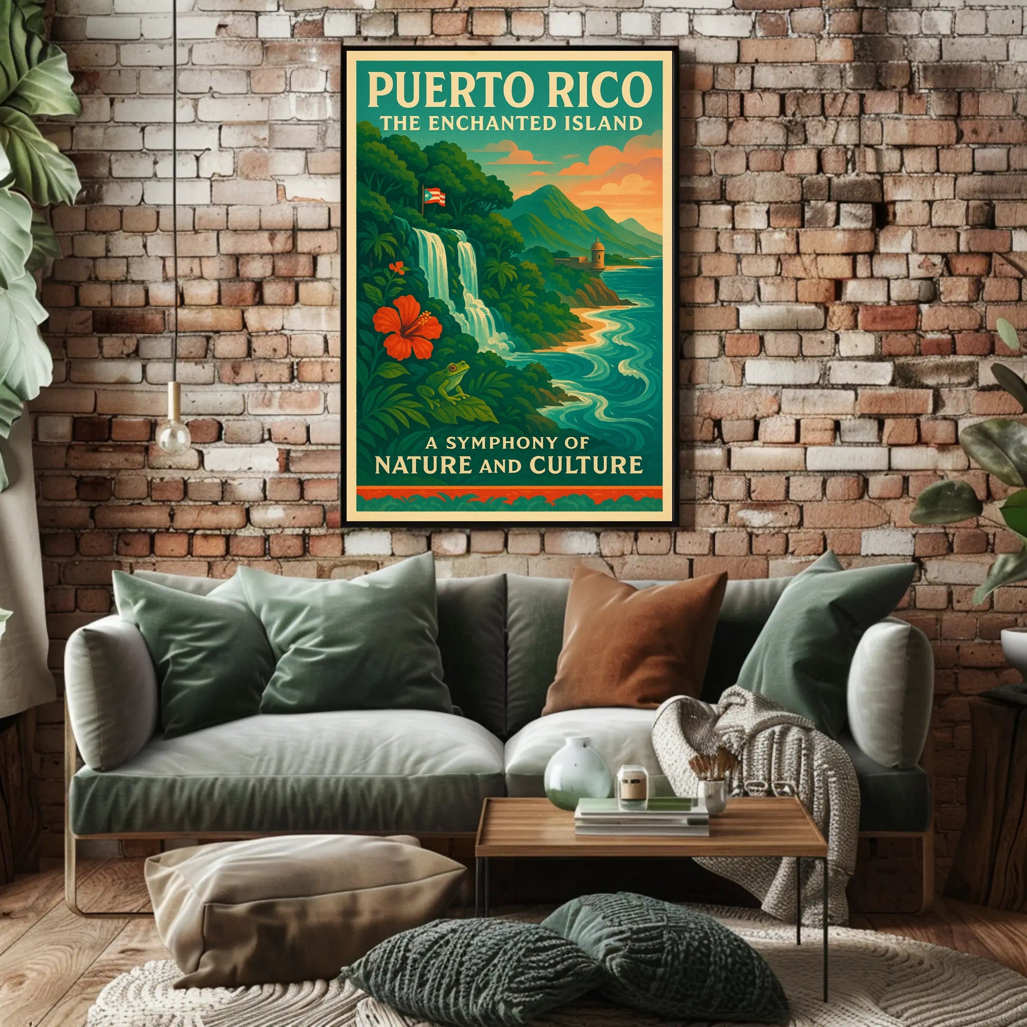 Puerto Rico Enchanted Island Print Wall Art PosterGoat