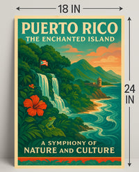 Puerto Rico Enchanted Island Print Wall Art PosterGoat