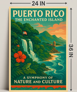 Puerto Rico Enchanted Island Print Wall Art PosterGoat