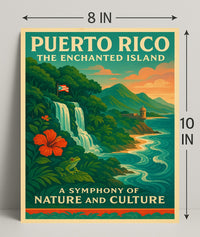 Puerto Rico Enchanted Island Print Wall Art PosterGoat