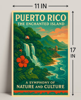 Puerto Rico Enchanted Island Print Wall Art PosterGoat