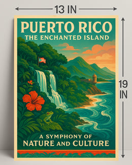 Puerto Rico Enchanted Island Print Wall Art PosterGoat