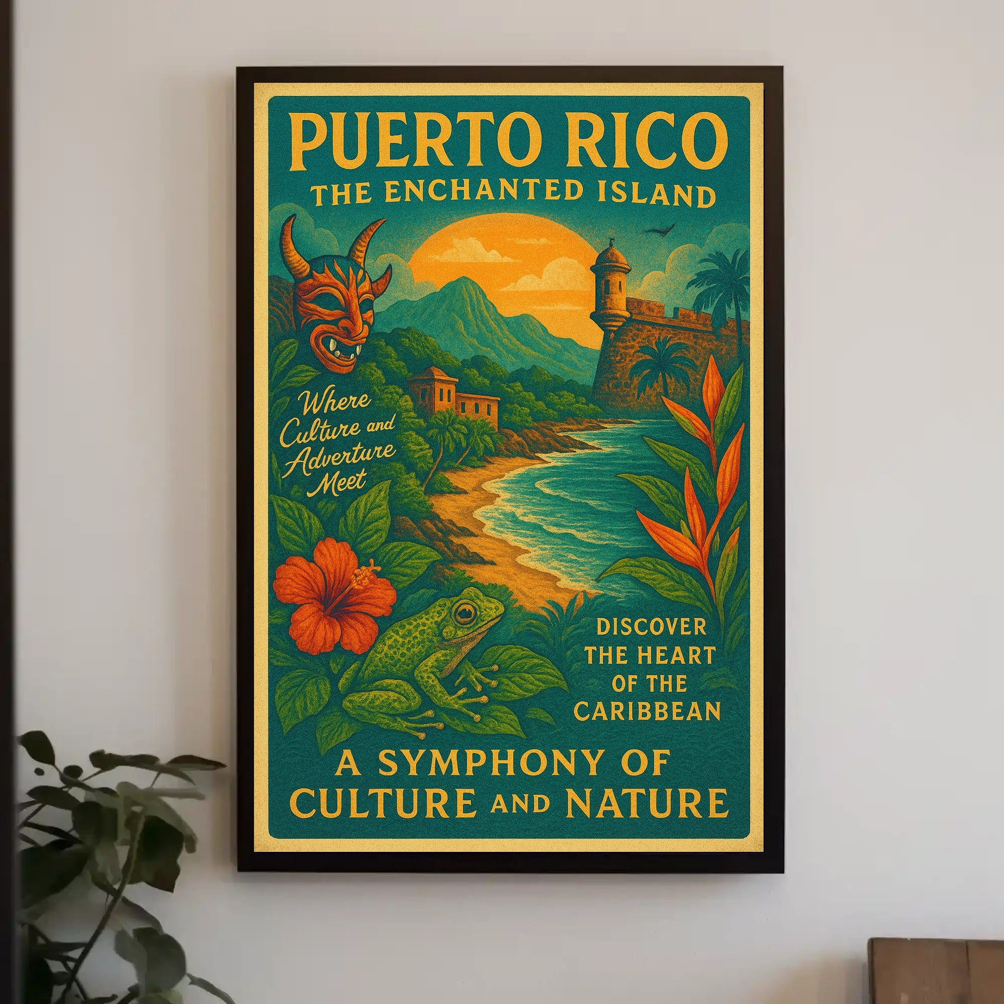 Puerto Rico Enchanted Island Wall Art Print PosterGoat