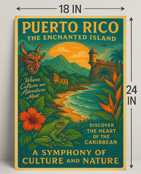 Puerto Rico Enchanted Island Wall Art Print PosterGoat