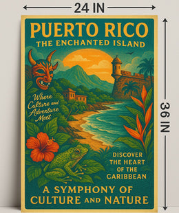 Puerto Rico Enchanted Island Wall Art Print PosterGoat