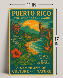 Puerto Rico Enchanted Island Wall Art Print PosterGoat