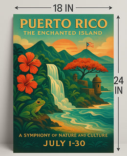 Puerto Rico Enchanted Island Wall Art Print PosterGoat