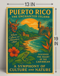 Puerto Rico Enchanted Island Wall Art Print PosterGoat