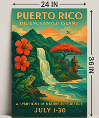 Puerto Rico Enchanted Island Wall Art Print PosterGoat