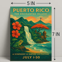 Puerto Rico Enchanted Island Wall Art Print PosterGoat
