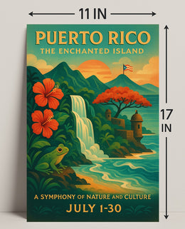 Puerto Rico Enchanted Island Wall Art Print PosterGoat
