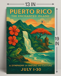 Puerto Rico Enchanted Island Wall Art Print PosterGoat