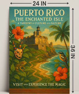 Puerto Rico Enchanted Isle Wall Art Print PosterGoat