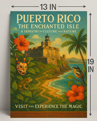 Puerto Rico Enchanted Isle Wall Art Print PosterGoat